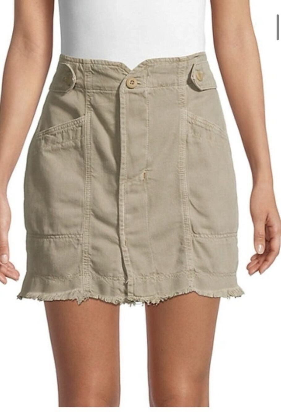 Free People Alpha Utility MINI Skirt SZ 4